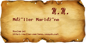 Müller Marléne névjegykártya